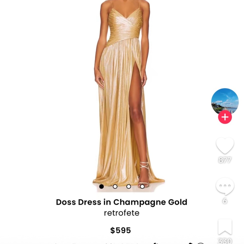 Retrofit Doss Dress in Gold